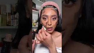 Нанесение макияжа на круглое и овальное лицо #макияж