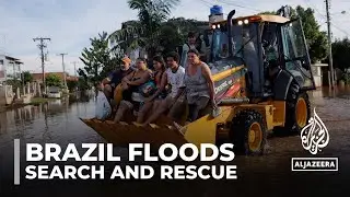 &lsquo;Desperate&rsquo; rescues under way as Brazil floods kill hundreds and displace thousands