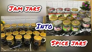 DIY - Turn Empty Jam Jars into Spice Storage / Kitchen Hack / Life with Samrazi