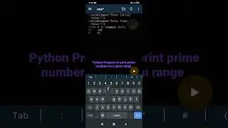 Python Program to print prime numbers in a given range | Master Python 