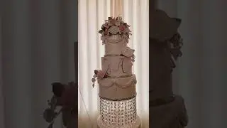 Wedding Cake Suspended on a Crystal Swing