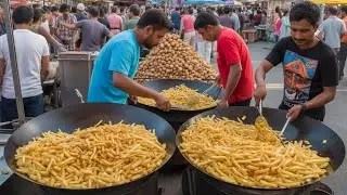 ORIGNAL IRANI CHICAGO & OPTP STYLE FRENCH FRIES | AFGHANI BOY MAKING FRENCH FRIES