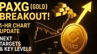 PAXG BREAKOUT Alert: Falling Wedge Break &mdash; Key Levels Explained (1-Min Chart) #techhelpinhindi