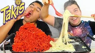 Takis Challenge With Cheese • MUKBANG