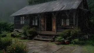 Gentle rain sounds improving emotional recovery and restoring peace for quiet calm rest