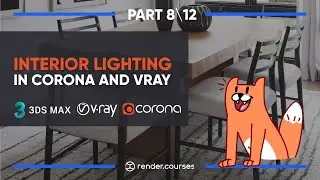 How to Create Interior Light in Corona 9 and Vray 6 | Tutorial for beginners 8\12