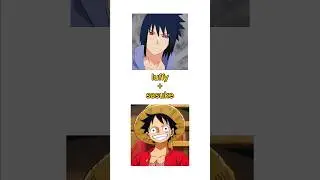 Legendary Fusion: Luffy x Sasuke Digital Drawing! #shorts #anime #luffy #sasuke #onepiece