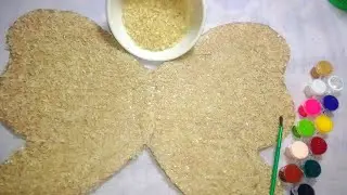 Unique Butterfly Wall Hanging Craft Using Rice .. Home Decoration Ideas 🥳 @SpArtand_Craft 