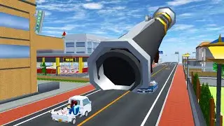 Pickup Truck Swerves Up a Hill Rocket Launcher 🤣 sakura school simulator