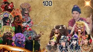 Livestreming 100 Barongan Di  Pasar Jadoel SENI jaranan Buto Banyuwangi New Satrio Agung Yakso Batam