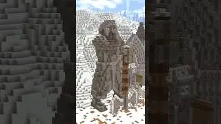 Dwarven Statue with Axe | A Minecraft Timelapse | Building Brazenthrone #shorts