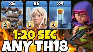 🔥TH18 Meteor Golem is BACK! X5 Healers + Totem Spell | INSANE Triple Strategy | ( Clash of clans )!!