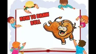 HOW TO DRAW BULL | WILD ANIMAL DRAWING FOR KIDS | EASY DRAWING TUTORIAL STEP BY STEP #shorts