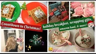 VLOGMAS!  Counting down to Christmas!  Holiday breakfast, wrapping gifts, Amazon haul, & more