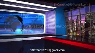 News TV Studio Set 36-Virtual Green Screen Background Loop