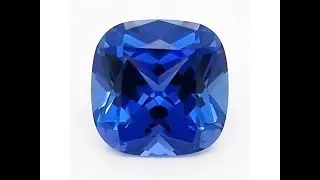 Chatham Square Cushion Blue Sapphire: Lab grown square cushion cut blue sapphires