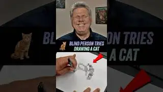 Blind Person Tries Drawing A Cat
