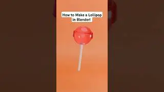 how to make a lollipop in blender!! 🍭✨️ (in 1 minute!) #oneminutetutorial #blendertutorial #3dfood