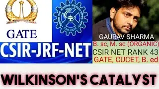 NET||GATE||WILKINSON'S  CATALYST||QUESTIONS SOLUTION ||