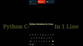 🧐Python Calculator In 1 Line😱|Basic Python Project 