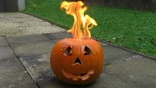 Brennender K&uuml;rbiskopf zu Halloween - DIY | Anleitung