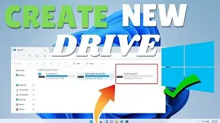 Create New Drive / Create New Disk /  How to Create Partition In Window 7/ 10 and 11