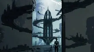 Floating Ruins in a Glitched Reality 🌌⚡ #SciFiShorts #3DAnimation #horror #horrortok