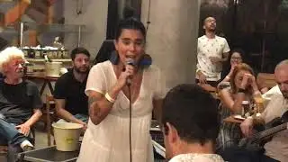 Jo&atilde;o Sabi&aacute; e Andrea Rodeguero no Sunset Roda Fina