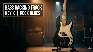 Rock Blues Bassless Backing Track in C (130 BPM) | Play-Along for Bass Players