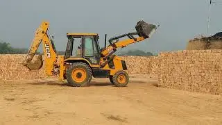 JCB 3dx machine warking VS JCB excavator JS81 loading mud Tractor's | Mahindra | jhon Deere trolley 