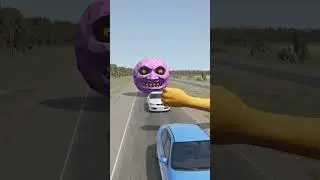 Big & Small Cars vs Giant Hand Fist - BeamNG.drive