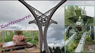Raatteenportti the gateway to Raatteentie road in Suomusalmi, Finland