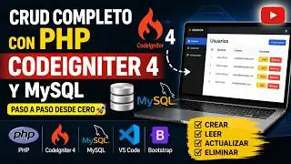 🚀 Simple CRUD with PHP and CodeIgniter 4 + MySQL | Step by Step from Scratch