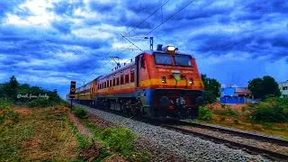 FIRST ELECTRIC LOCO RUN || TRICHY - KARAIKKUDI DEMU CHNAGED AS UTKRISHT COACHES WITH ELECTRIC LOCO