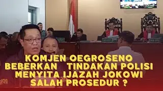 Commissioner General Oegroseno revealed that the police's action in confiscating Jokowi's diploma...