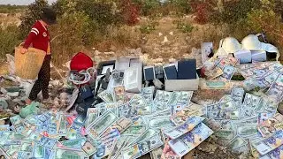 Amazing Lucky girl Found A lot Money $ and good thing at Trash Place - treasure found