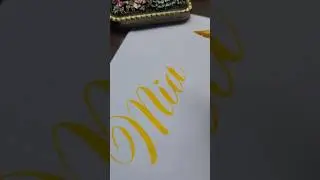 Mia in #calligraphy #brushpencalligraphy #timelessswirls