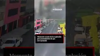 Momento exacto de la explosi&oacute;n  por acumulaci&oacute;n de gas  en Coyoac&aacute;n