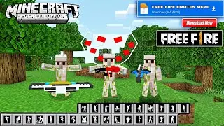 How To Download FREE FIRE EMOTES In Minecraft PE | FREE FIRE EMOTES MOD FOR MINECRAFT PE | MCPE MODS