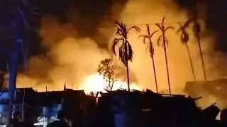 A devastating fire gutted reportedly around 50 houses in Dimapur, Nagaland.