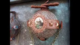 Steampunk - Shadowbox mit Hei&szlig;luft Ballons Teil 1 / Das Tinchen