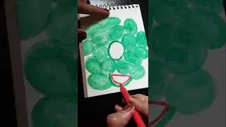 Easy way to draw watermelon 🍉🍉🍉#fruit #watermelon #drawing #art #red #green #seeds