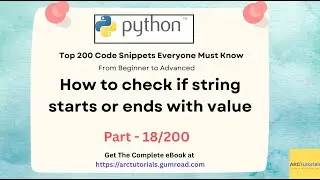 Python Coding Interview Questions - Part 18 | Check String Prefix & Suffix