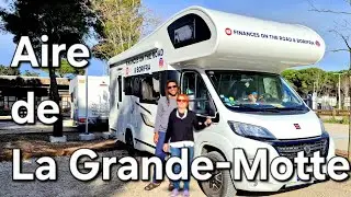 Aire de camping-cars de La Grande-Motte : Bon plan ou pi&egrave;ge ? 🚐💸 Notre bilan (&Eacute;lec, pluie, R&eacute;sas) 