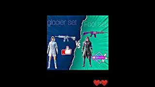 GLACIER SET VS FOOL SET #bgmi #shorts #vs #scout #panda #carryminati #bnl #mortal #motionninja