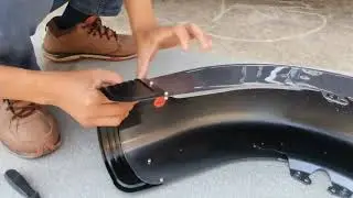 Installation of VEISUTOR Front Fender Skirt Trim for Harley Davison