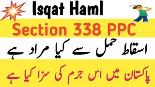 Isqat I Hamal|Miscarriage Abortion law kya hai|Section 338 PPC 1860 in urdu hindi|اسقاط حمل #sec 338