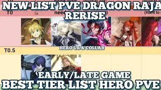 New Tier List Hero PVE Dragon Raja Rerise 2025 ! Tips Terbaru Dragon Raja Rerise