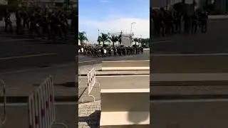 Marching band and bmpt's during parade rehearsals #algeria #الجزائر #algerie #russia