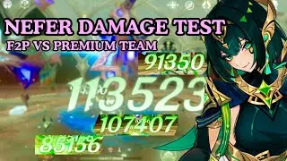 C0R1 Nefer Damage Test &ndash; F2P Team vs Premium Team (Full Comparison)